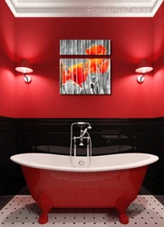 Bath in red tones photo design