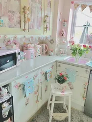 Кухня ў стылі шэбі шык фота