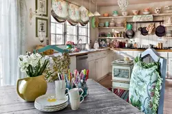Ошхона дар акс сабки chic shabby
