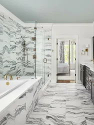 White marble bathroom design