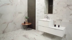 Белая мармуровая ванная дызайн