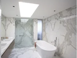 White marble bathroom design