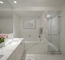 White marble bathroom design