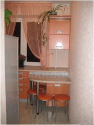 Kitchen table in the kitchen in Khrushchev photo