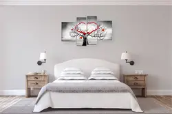 Stylish paintings for bedroom interior
