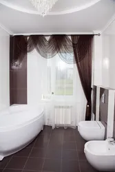 Bath With Window Curtain Design