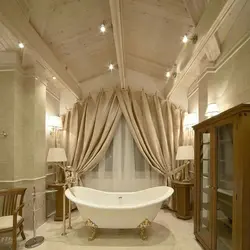 Bath with window curtain design