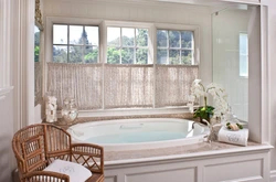 Bath with window curtain design