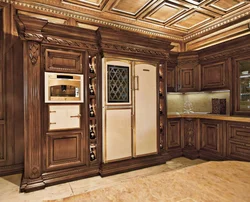Modern kitchens made of oak photos
