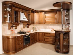 Modern kitchens made of oak photos