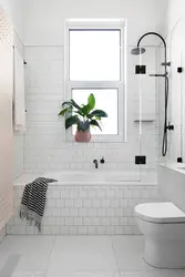 White Bathroom Design With Tiles