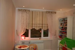 Curtains for the bedroom up to the window sill photo short modern