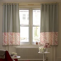 Curtains for the bedroom up to the window sill photo short modern