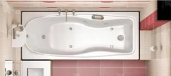 Bath design 170x170 with washing machine