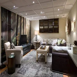 Living room design with no windows