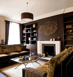 Living room interior chocolate