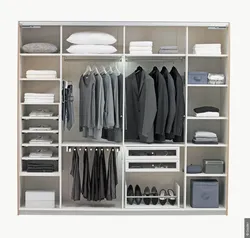 Built-in wardrobe in the bedroom photo of shelves inside