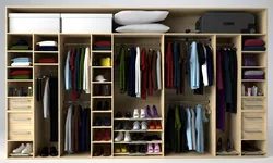 Built-in wardrobe in the bedroom photo of shelves inside