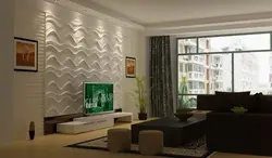 Living rooms with 3D panels on the walls photo
