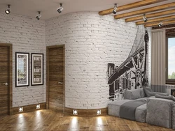 Decorative Brick For Interior Decoration In The Interior Photo Of The Living Room