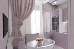 White-gray kitchen which curtains are suitable photo