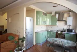 Khrushchev kitchen combined with a room photo