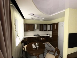 Xruşşev mətbəxi otaq fotoşəkili ilə birləşdirilmişdir