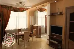 Khrushchev kitchen combined with a room photo