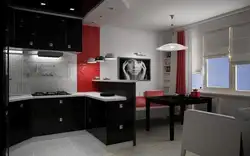 Дизайн маленькой черно белой кухни фото