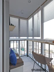 Panoramik şüşəli lodjiya dizaynı 6