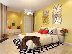 Yellow bedroom interior