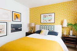 Yellow bedroom interior
