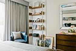 Photo shelves in the bedroom photo