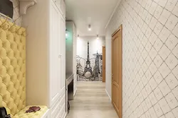 Hallway in a modern style in a narrow corridor design wallpaper