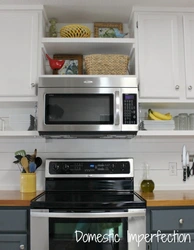 Photo of a place for a microwave in the kitchen photo