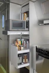 Ас үйдегі микротолқынды пешке арналған орынның фотосы