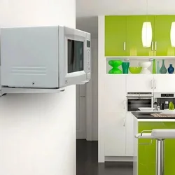 Photo of a place for a microwave in the kitchen photo