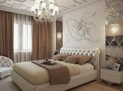 Mirror in the bedroom interior in a modern style