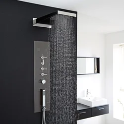 Bathroom with rain shower photo