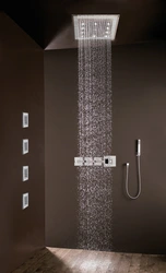 Bathroom with rain shower photo