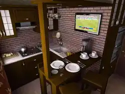 Kitchen 6 Sq M In Loft Style Photo