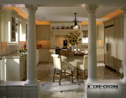 Греческий дизайн кухни