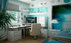 Bedroom design for a small room for a teenager