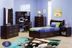 Interior of a small bedroom for a boy