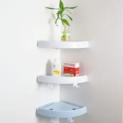 Plastic Shelves In The Bathroom Photo