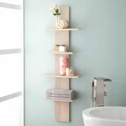 Plastic Shelves In The Bathroom Photo