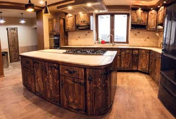 Wooden furniture kitchen photo