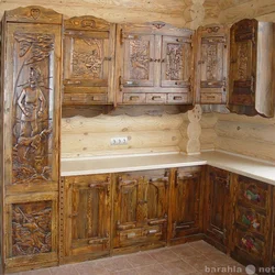 Wooden furniture kitchen photo