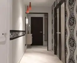 Қараңғы есіктері бар дәліздегі тұсқағаздар фото пәтер