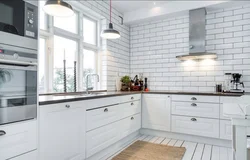 Кухни Без Верхних Шкафов С Пеналом И Холодильником Фото